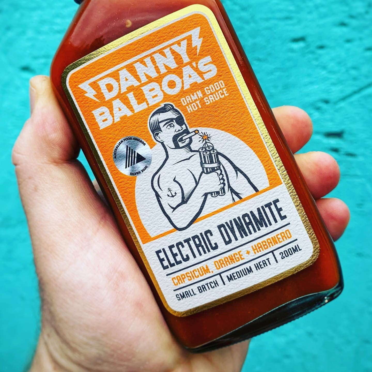 DANNY BALBOAS: Electric Dynamite - Capsicum, Orange & Habanero Hot Sauce - 200ml