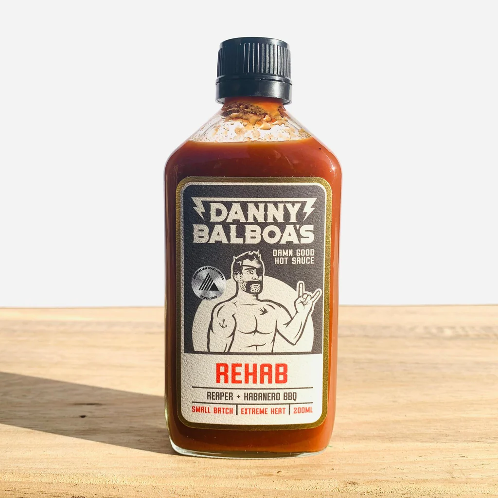 DANNY BALBOAS: Rehab - Reaper & Habanero BBQ Hot Sauce - 200ml