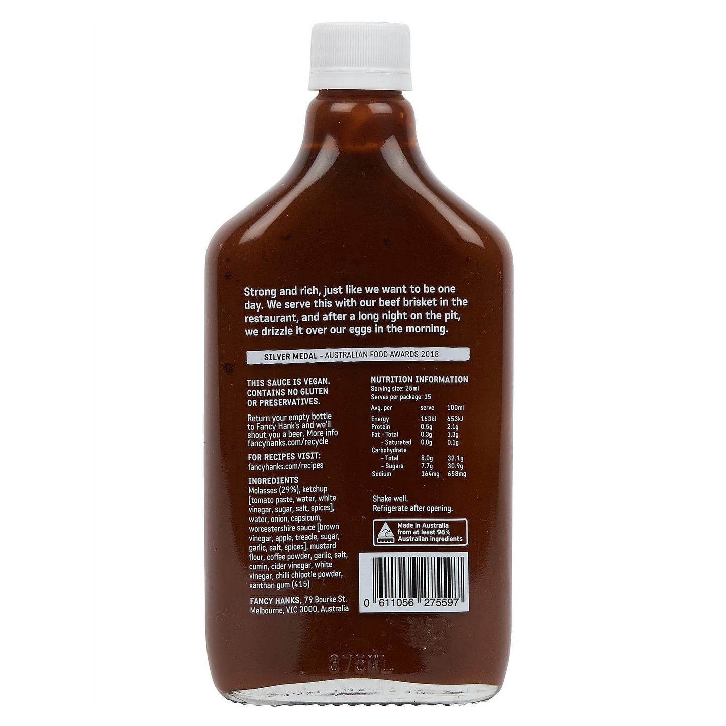 FANCY HANKS: BBQ Sauce Coffee & Molasses – 375ml