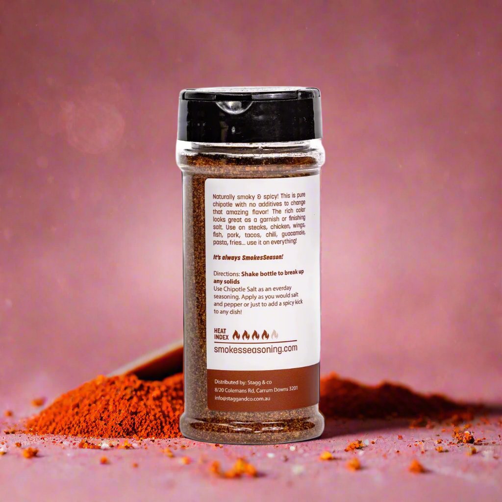 SMOKES SEASONING: Chipotle Salt - 185g