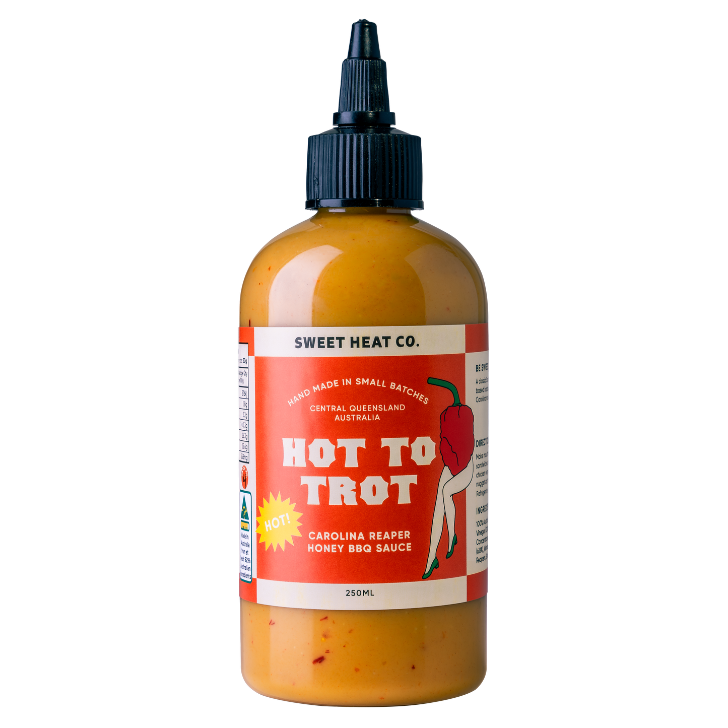 SWEET HEAT CO: Hot To Trot, Carolina Reaper Honey BBQ Sauce – 250ml