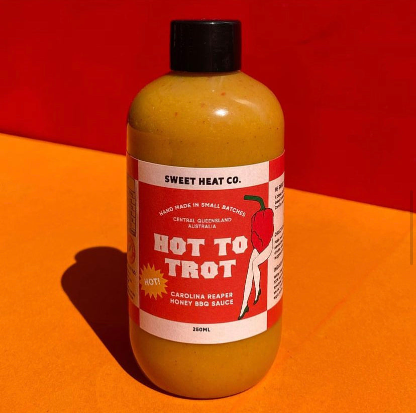 SWEET HEAT CO: Hot To Trot, Carolina Reaper Honey BBQ Sauce – 250ml