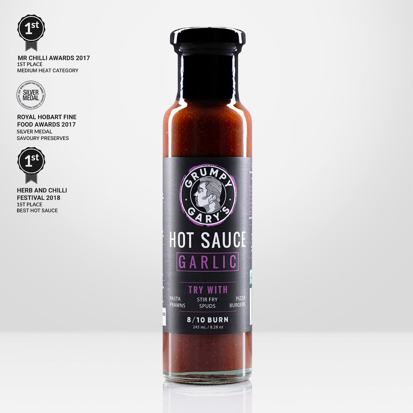 GRUMPY GARYS: Garlic Hot Sauce – 245ml